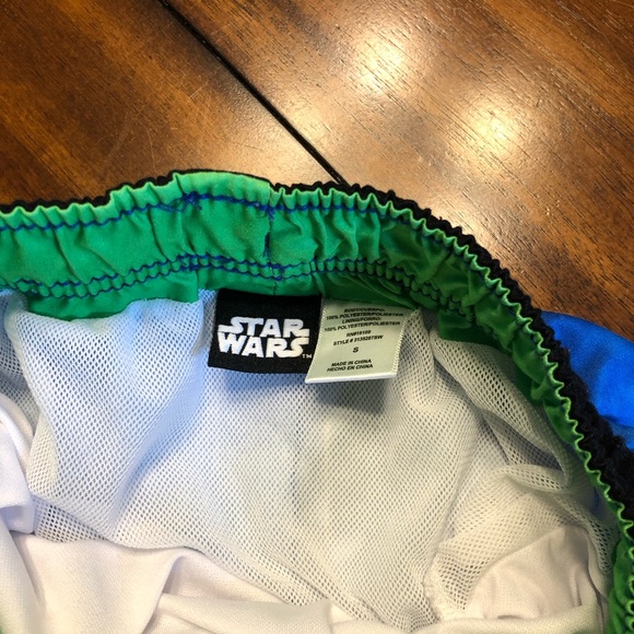 Star Wars swim trunks with lining and drawstring. - Picture 3 of 4